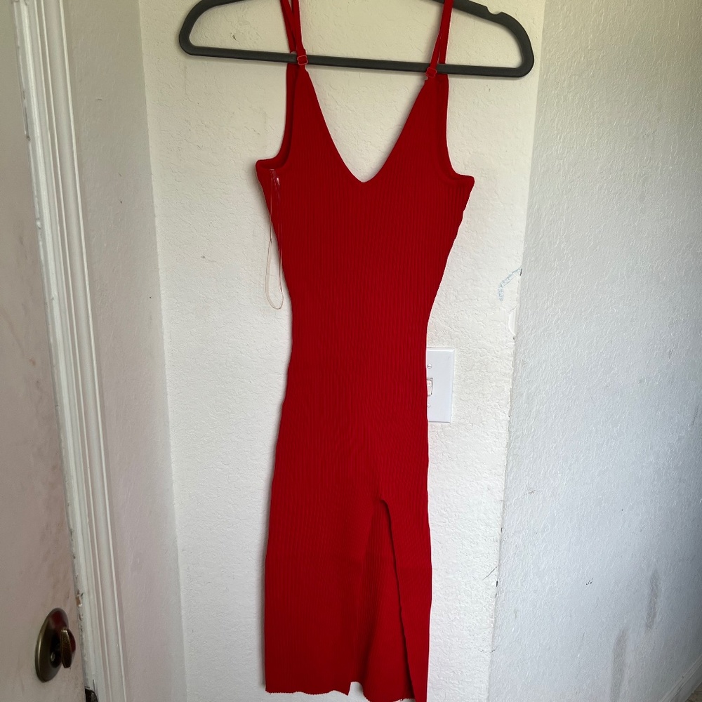 Red Knit Dress
